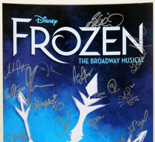 FROZEN Broadway Cast Patti Murin,  Caissie Levy,  Jelani Alladin Signed Poster 2