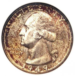 1949 - D Washington Quarter 25c - Certified Ngc Ms67 - Rare In Ms67 - $950 Value