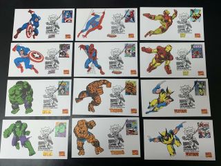 Set Of 20 Marvel Usps First Day Issued Covers By Fleetwood Postmarked 2007