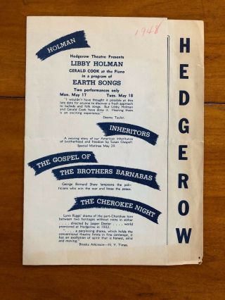 Hedgerow Theatre 1948 Moylan Pa May/june Repertory Cadenza Saint Joan Rehearsals