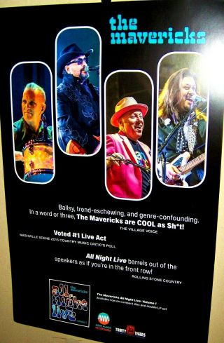 The Mavericks Full Color Promo Poster For All Night Live Very Cool