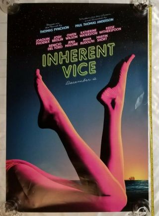 Inherent Vice D/s Rolled Movie Poster 27 X 40 Joaquin Phoenix Neo - Noir