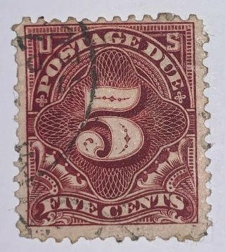 Travelstamps: 1894 Us Stamps Scott J34 5 Cent Postage Due 1894 No Gum