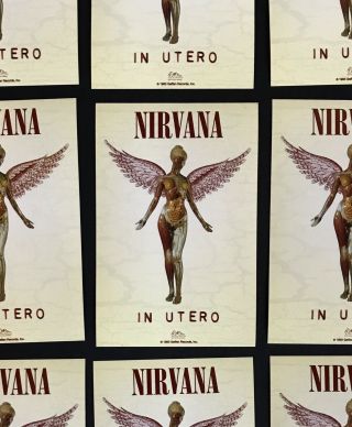 Nirvana In Utero Set Of 25 1993 Dgc Promo Stickers Rare Warehouse Find