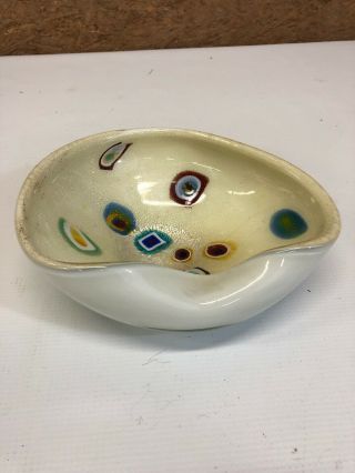 Mid Century Modern Murano ? Art Glass Bowl / Ash Tray 2