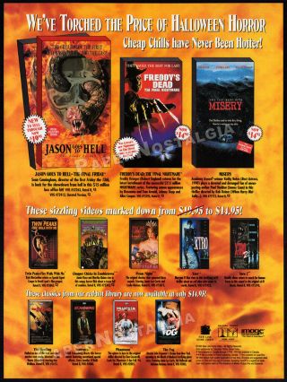 Horror Video Promo_orig.  1994 Trade Print Ad_jason Goes To Hell_freddy 