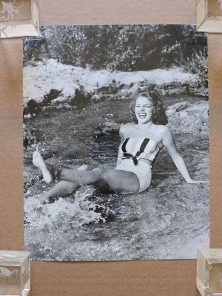 Vi Athens Splashing In A Creek In Shorts Orig Leggy Barefoot Candid Photo 1943