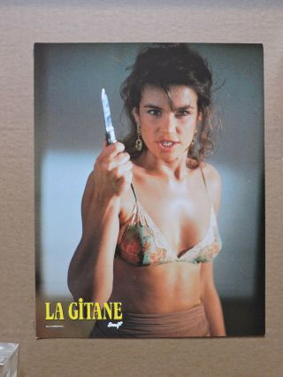 Valerie Kaprisky With A Switchblade Orig Busty French Lobby Card 1986 La Gitane