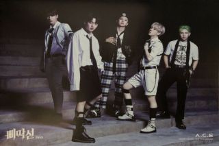 A.  C.  E [under Cover:the Mad Squad] 1st Album Official Folded Poster Only/bromide