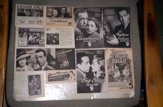 Humphrey Bogart 36 Tv Guide Ads Casablanca,  Maltese Falcon,  African Queen,  Etc.