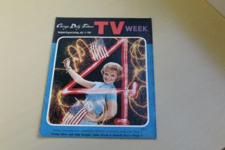 1961 Chicago Daily Tribune Tv Week Guide Schedule - Maureen Arthur Cover - July 4th