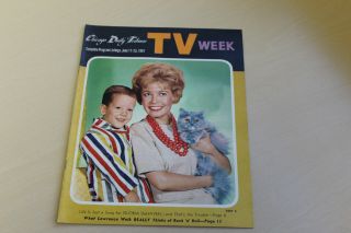 1961 Chicago Daily Tribune Tv Week Guide Schedule - Gloria Dehaven Cover
