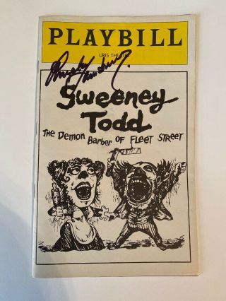 Sweeney Todd Angela Lansbury Signed Playbill May 1979