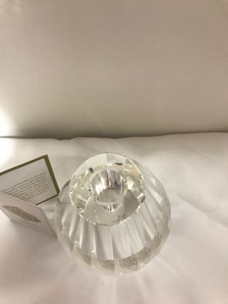 Shannon Crystal by Godinger Candle Holder 4 1/2” Tall Hand Crafted 2