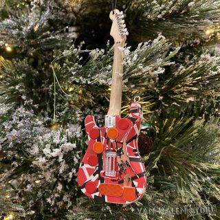 EVH Frankenstein Mini Guitar Ornament,  Eddie Van Halen Christmas Tree 2