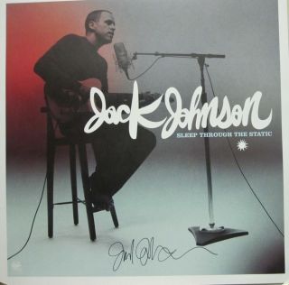 Jack Johnson 2008 Autographed Sleep Through Static Poster Old Stock Flawless
