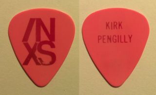 Vintage Inxs Kirk Pengilly Pink Guitar Pick - 1991 X - Factor Tour