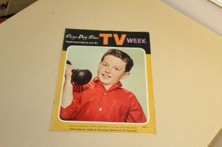 1961 Chicago Daily Tribune Tv Week Schedule Guide - Jerry Mathers Cover
