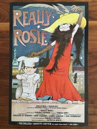 “really Rosie” 14x22” Broadway Window Poster Maurice Sendak Wild Things