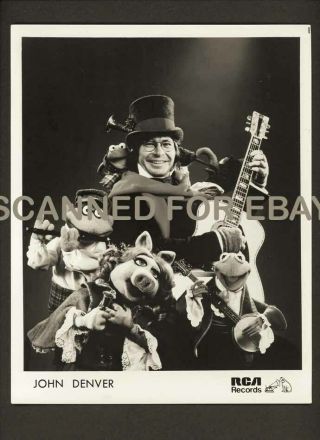 John Denver Muppets Rca Publicity Photo From 1979 A Christmas Together Special
