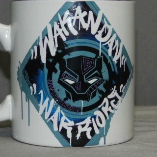 Marvel Black Panther Movie Wakandan Warriors Silver Buffalo Ceramic Cup Mug 20oz