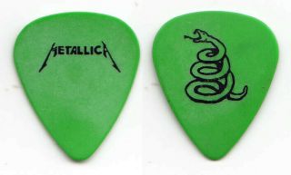 Metallica James Hetfield Green Coiled Snake Guitar Pick - 1991 Tour