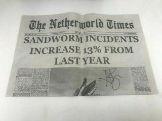 Beetlejuice - Broadway Prop Netherworld Times - Sandworm Incidents Increase