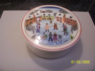 Villeroy & Boch Naif Christmas Porcelain Trinket/candy Dish/ Box