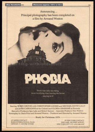 Phobia_/_the Nesting_orig.  1979 Trade Print Ad Promo / Poster_robin Grove
