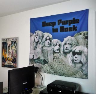 Deep Purple In Rock Huge 4x4 Banner Fabric Poster Tapestry Cd Album Flag