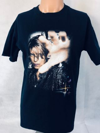 Collectible David Bowie 2003 - 2004 Medium T Shirt Black With David Bowie Image