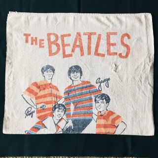 Vintage The Beatles Beach Towel 1964 Nems 33 " X 58 " John Paul George Ringo Yeah
