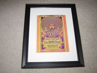 Framed Jimi Hendrix Experience 1968 Concert Poster,  Joshua Light Show14 " X 17 "