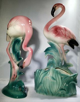 Vintage Mid - Century Maddux Of California Ceramic Flamingo 