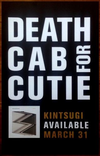 Death Cab For Cutie Kintsugi Ltd Ed Rare Tour Poster,  Indie Alt Rock Poster