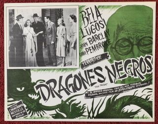 Bela Lugosi Black Dragons Clayton Moore Mexican Lobby Card 1942