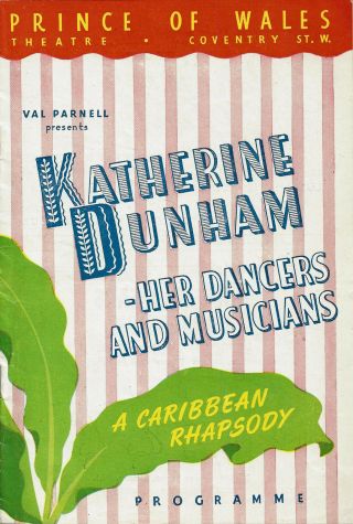 Katherine Dunham (london Debut) " A Caribbean Rhapsody " Eartha Kitt 1948 Playbill