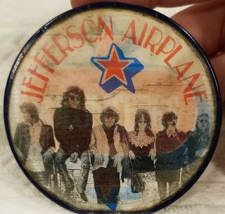 Jefferson Airplane Volunteers Vintage 1969 Promo Lenticular Flasher Button Rare