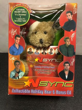 Nsync Collectible Bear And Bonus Cd Great Holiday Gift 2000