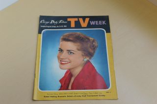 1960 Chicago Daily Tribune Tv Week Schedule Guide - Delores Hart Cover
