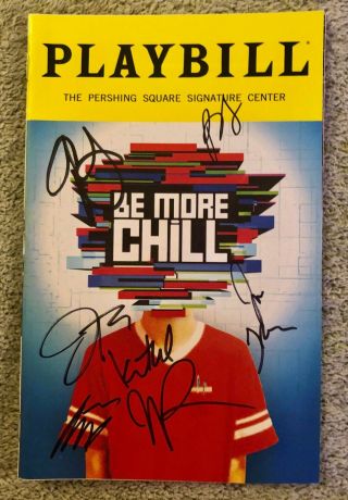 Be More Chill Cast Signed Playbill - Pre - Broadway Will Roland George Salazar