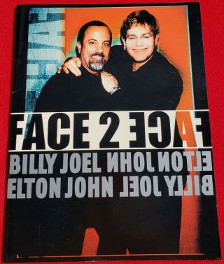 2001 Elton John & Billy Joel Face 2 Face Concert Tour Program 25 Pages