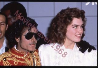 Michael Jackson Brooke Shields Vintage 35mm Slide Transparency Photo 4406