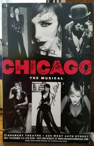 Chicago The Musical Broadway Revival Signed Lobby Poster