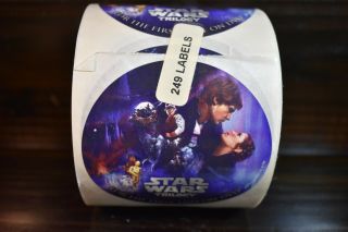 Roll Of 249 Star Wars Trilogy First Time On Dvd Promotional Stickers