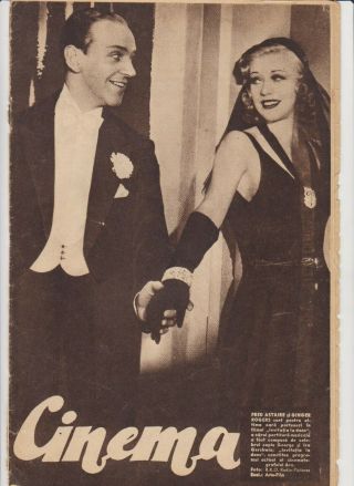 Extremely Rare Ginger Rogers Fred Astaire Joan Crawford Cinema Mag 1937