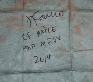 James Franco Signed Of Mice & Men Stage Handkerchief