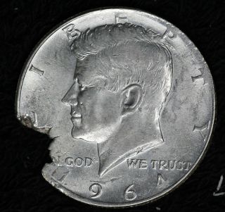 1964 Kennedy Half Dollar - Dramatic Defective Planchet Error