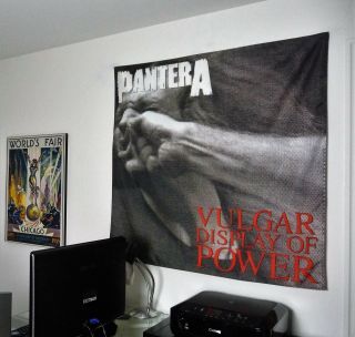 Pantera Vulgar Display Of Power Huge 4x4 Banner Fabric Poster Tapestry Flag