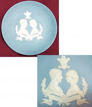 4 " Coaster Tray Plate Jasperware Royalty Giftware Wedgwood Charles Diana Wedding